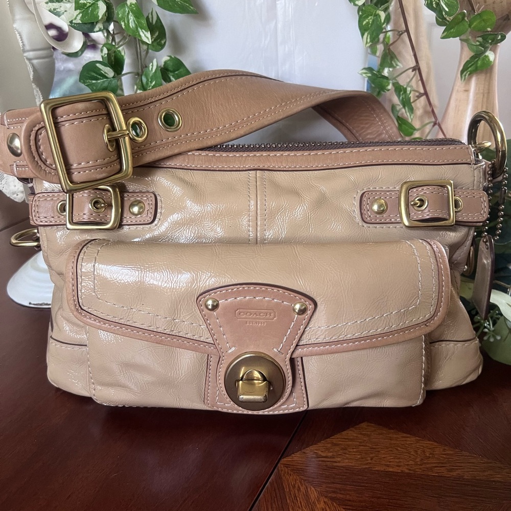 Coach Two Toned Patent Leather Anniversary Legacy Shoulder Bag FINAL PRICING